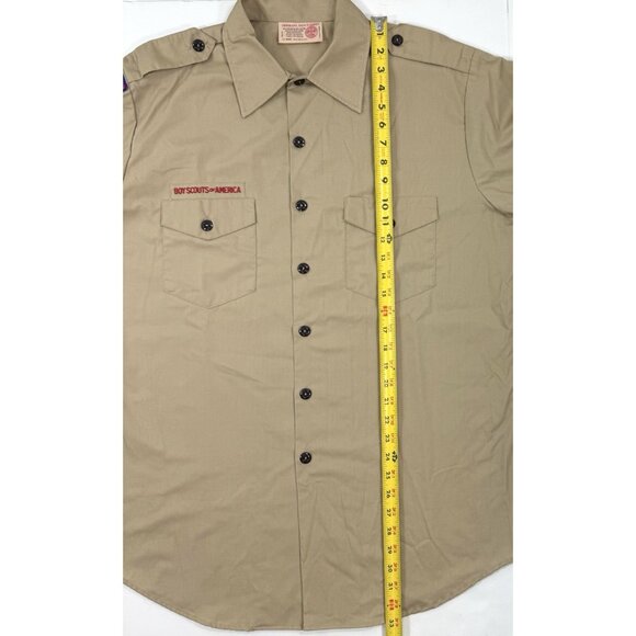Vintage Boy Scouts Of America Mens Official Uniform Shirt Size Large Made In USA - Picture 10 of 10